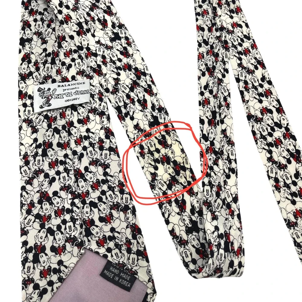 VTG Mickey Mouse‎ Men's Tie Walt Disney World  100% Silk Balancie Tie Works